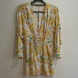 Zara Floral Long Sleeve Dress